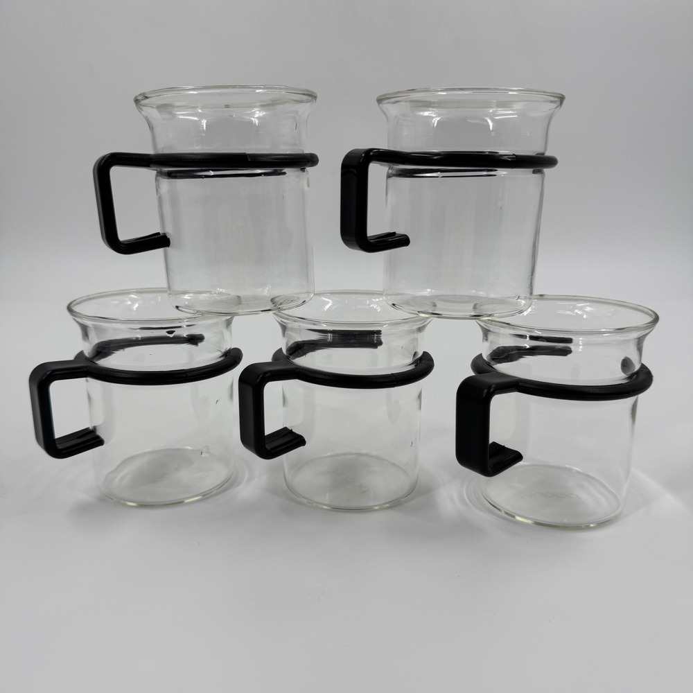 Vintage Bodum Bistro Tea Cup Picard Star Trek Coffee Espresso Mug Lot of‎ 5